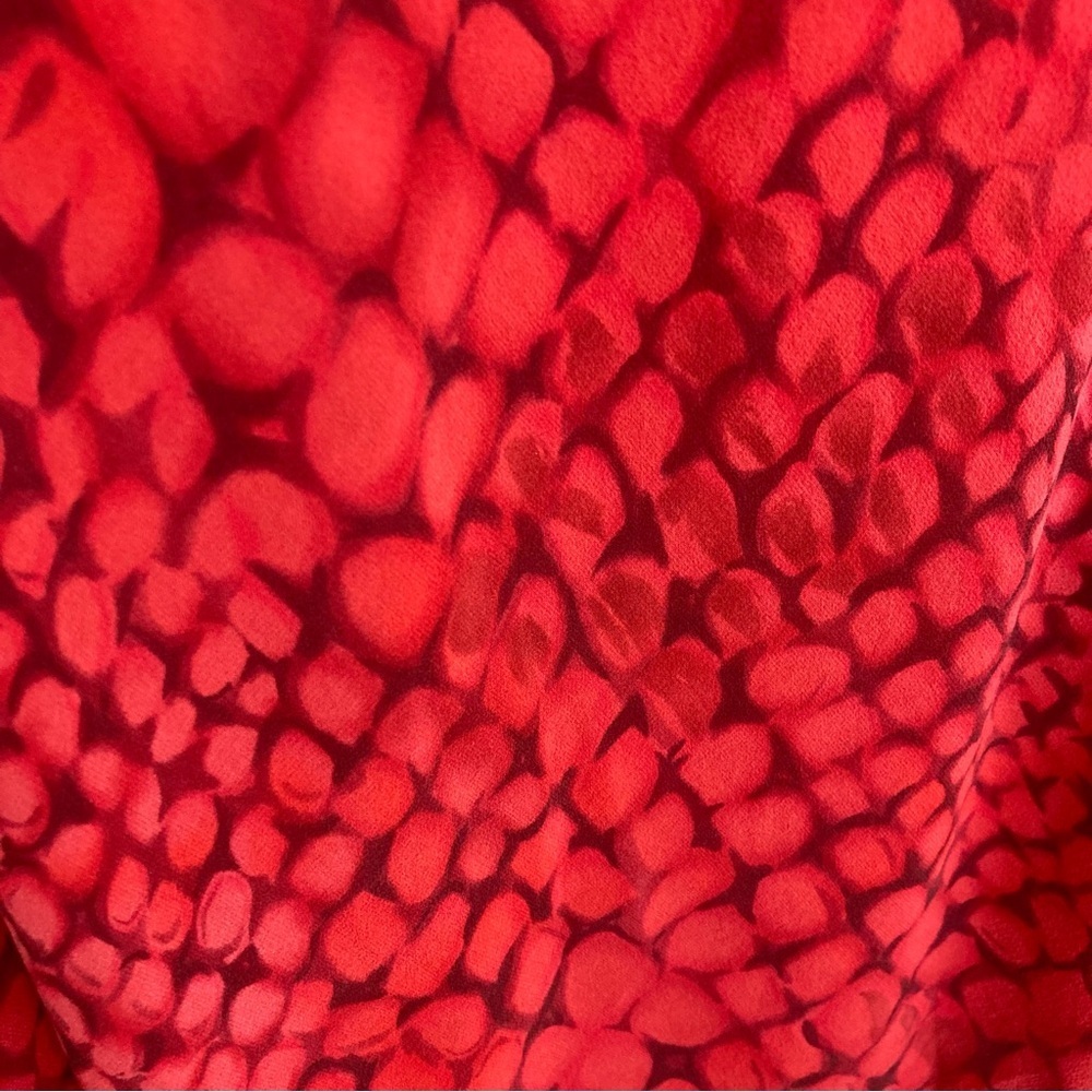 Victoria’s Secret Red Python Print Sheer Silk Sli… - image 3